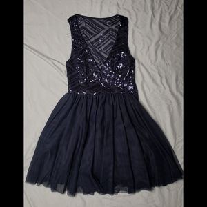 Mini dark blue dress